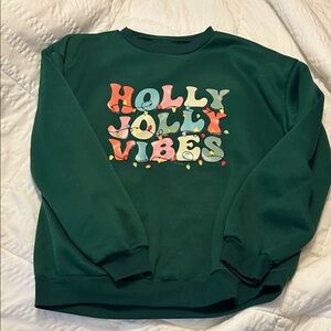 Green 'Holly Jolly Vibes' Sweatshirt